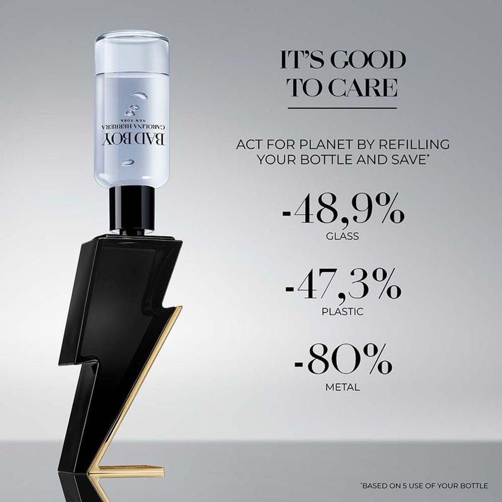 Miniatura Carolina Herrera Bad Boy Eau De Toilette Refil - Perfume Masculino 200ml Carolina Herrera Bad Boy Eau De Toilette Refil - Perfume Masculino 200ml
