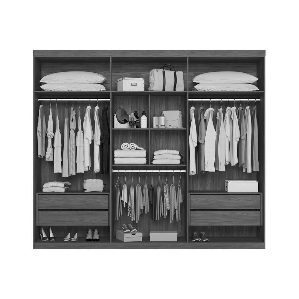 Miniatura Guarda Roupa Casal Versalhes Gold 6 Portas C/ Pés Jatoba - Santos Andirá