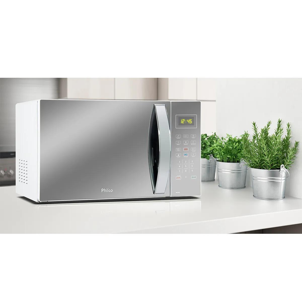 Miniatura Micro-Ondas 34L Philco 1400W Espelhado Limpa Fácil - Pmo34Eb