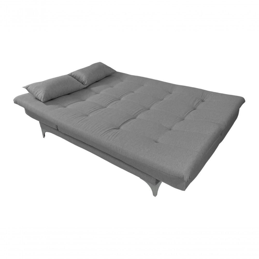 Miniatura Sofá Cama Versátil Alumínio Linho Espuma D33 Império Grafite 199