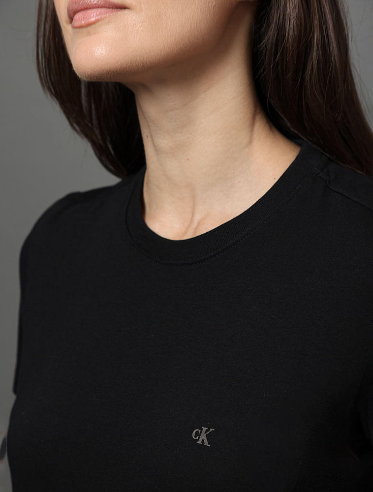 Miniatura Camiseta Feminina Touch Cotton Calvin Klein Underwear - Preto Camiseta Feminina Touch Cotton Calvin Klein Underwear Preto Gg