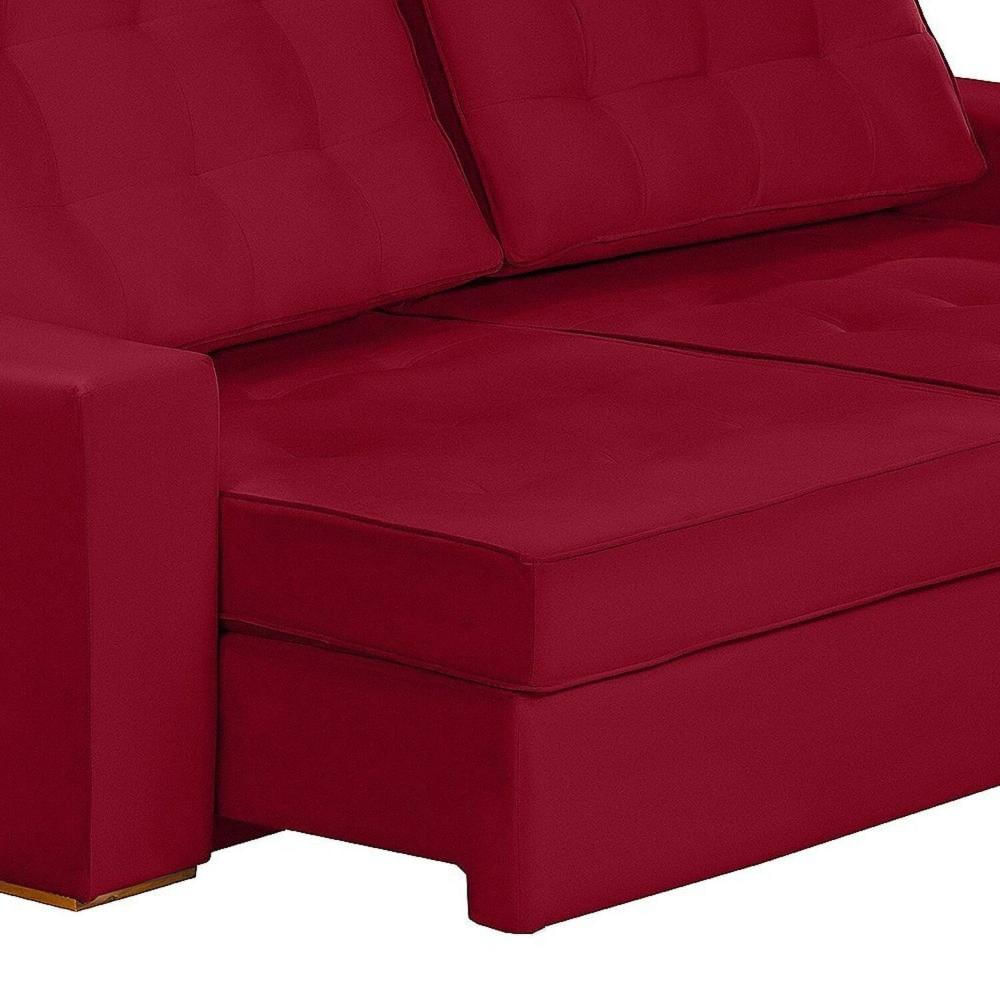 Sofá Curitiba Modular 3 Lugares 230 Cm Retrátil Reclinável Yescasa Vermelho
