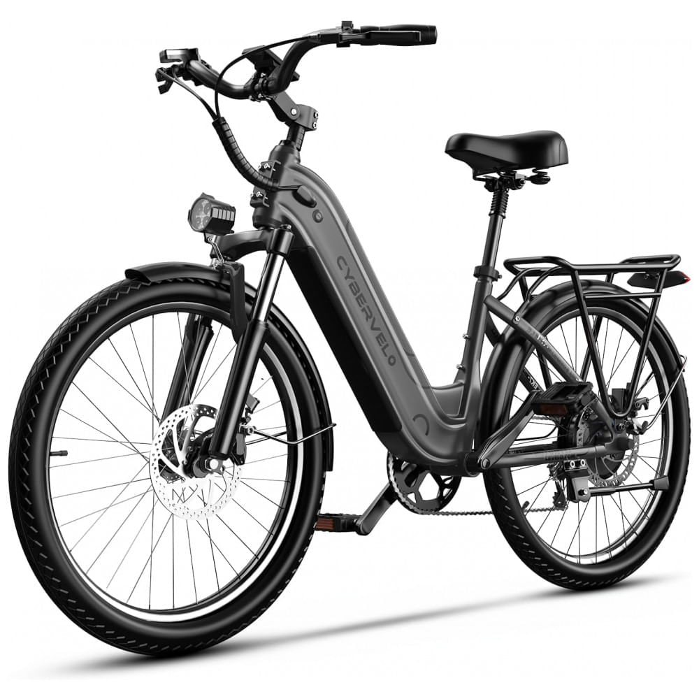 Miniatura Bicicleta Elétrica 1000 Peak para Adultos, Autonomia de até 80 Quilômetros com Bateria Removível, E-bike de 26'' com 7 Velocidades para Praia, Neve e