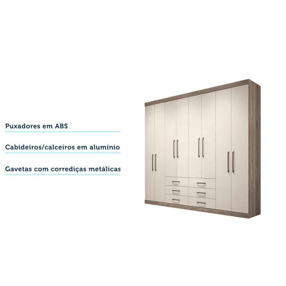 Miniatura Guarda Roupa Casal Master 8 Portas Santos Andirá Castanho