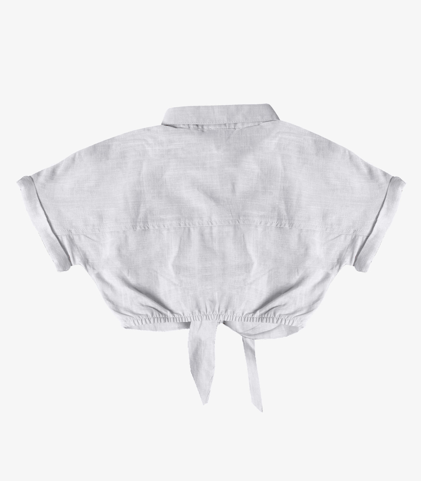 Miniatura Cropped Infantil Com Amarração Viscose Select Branco 10