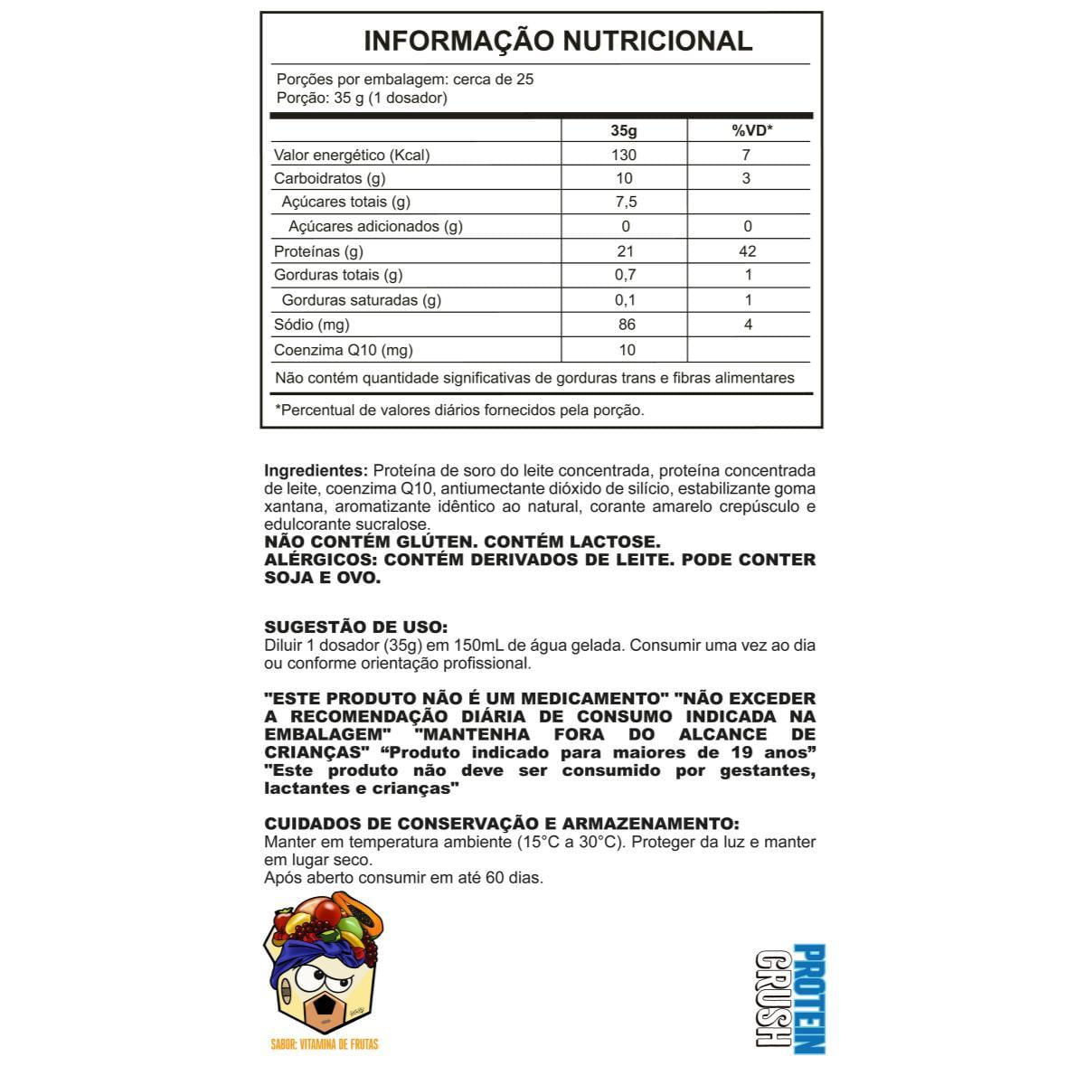 Miniatura Whey Protein Crush 100% Coq10 Refil 900G Under Labz
