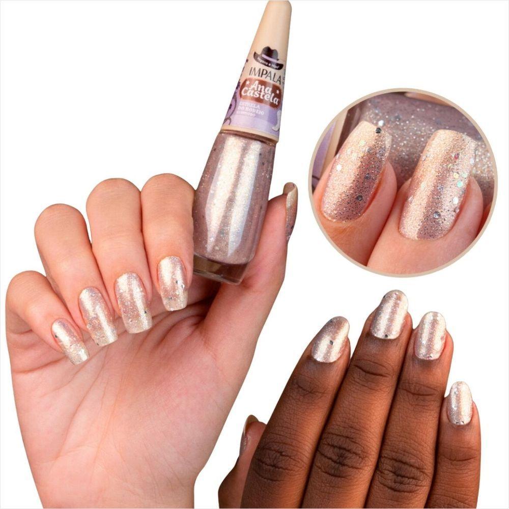 Miniatura Impala Esmalte Ana Castela Glitter Estrela Do Rodeio 7,5ml
