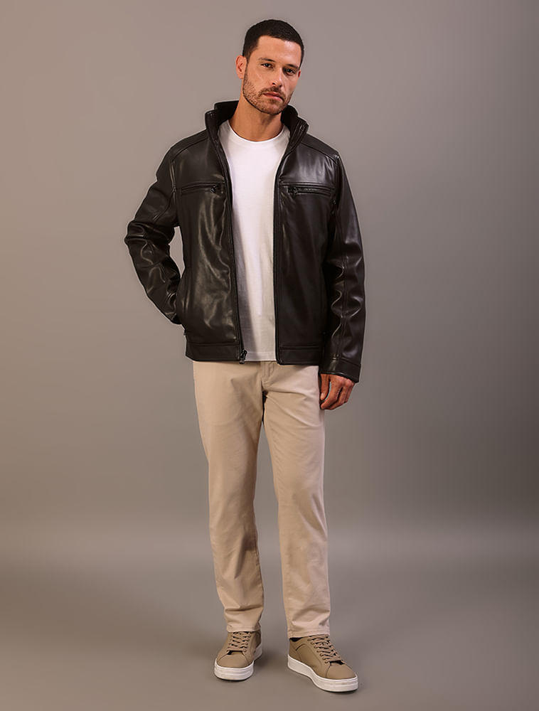 Jaqueta Masculina em Pu Calvin Klein - Preto