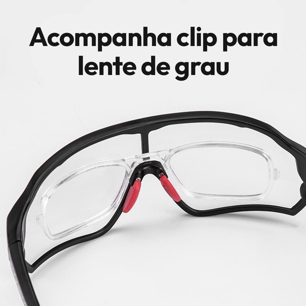 Miniatura Óculos Ciclismo Fotocromático Rockbros + Clip