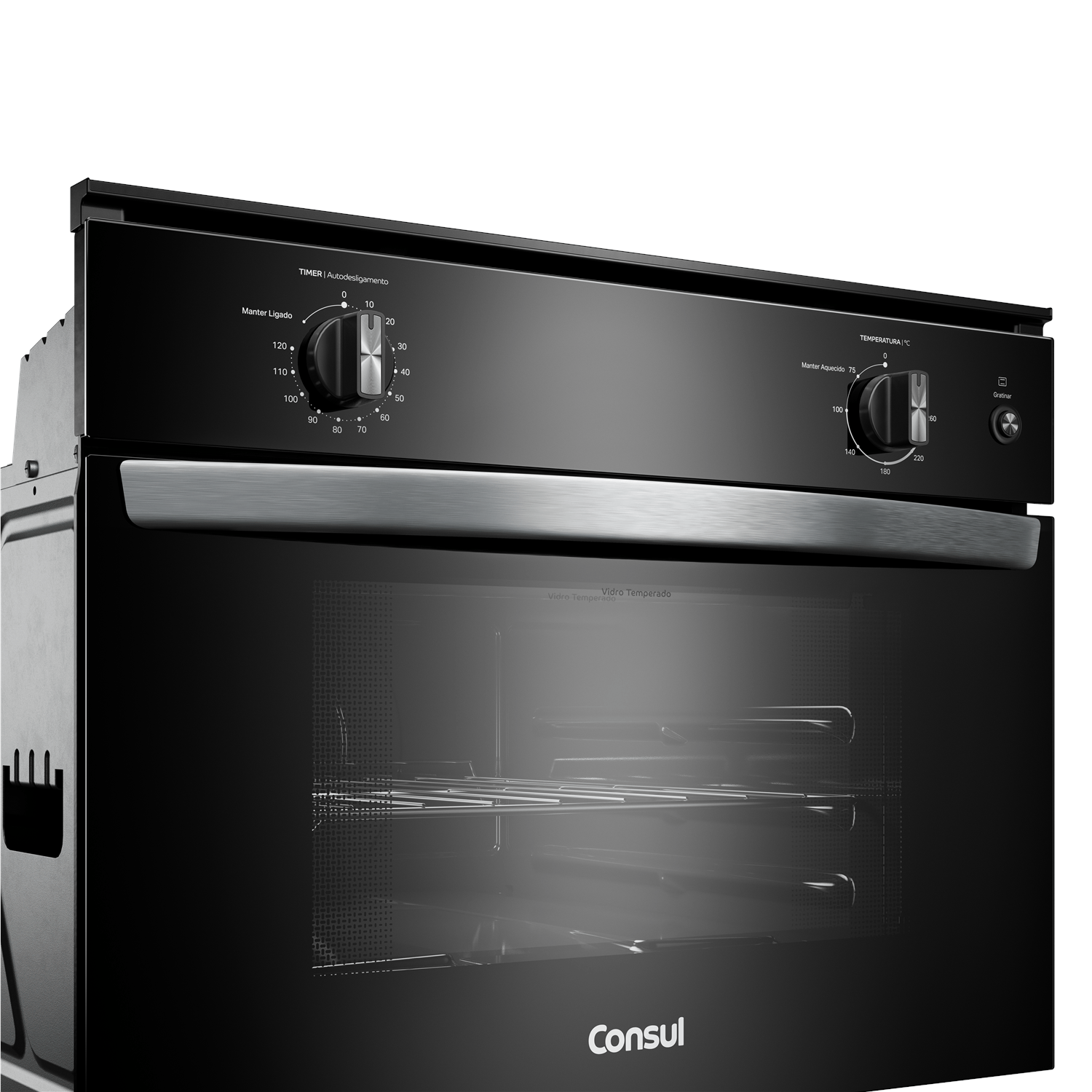 Miniatura Forno de Embutir Elétrico 47 litros Consul Preto com Timer e Função Gratinar - COB47BE 110V