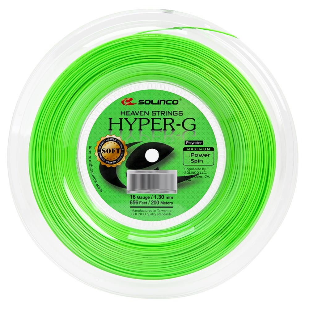 Miniatura Corda Solinco Hyper G Soft 16 1.30mm Rolo com 200 Metros Verde