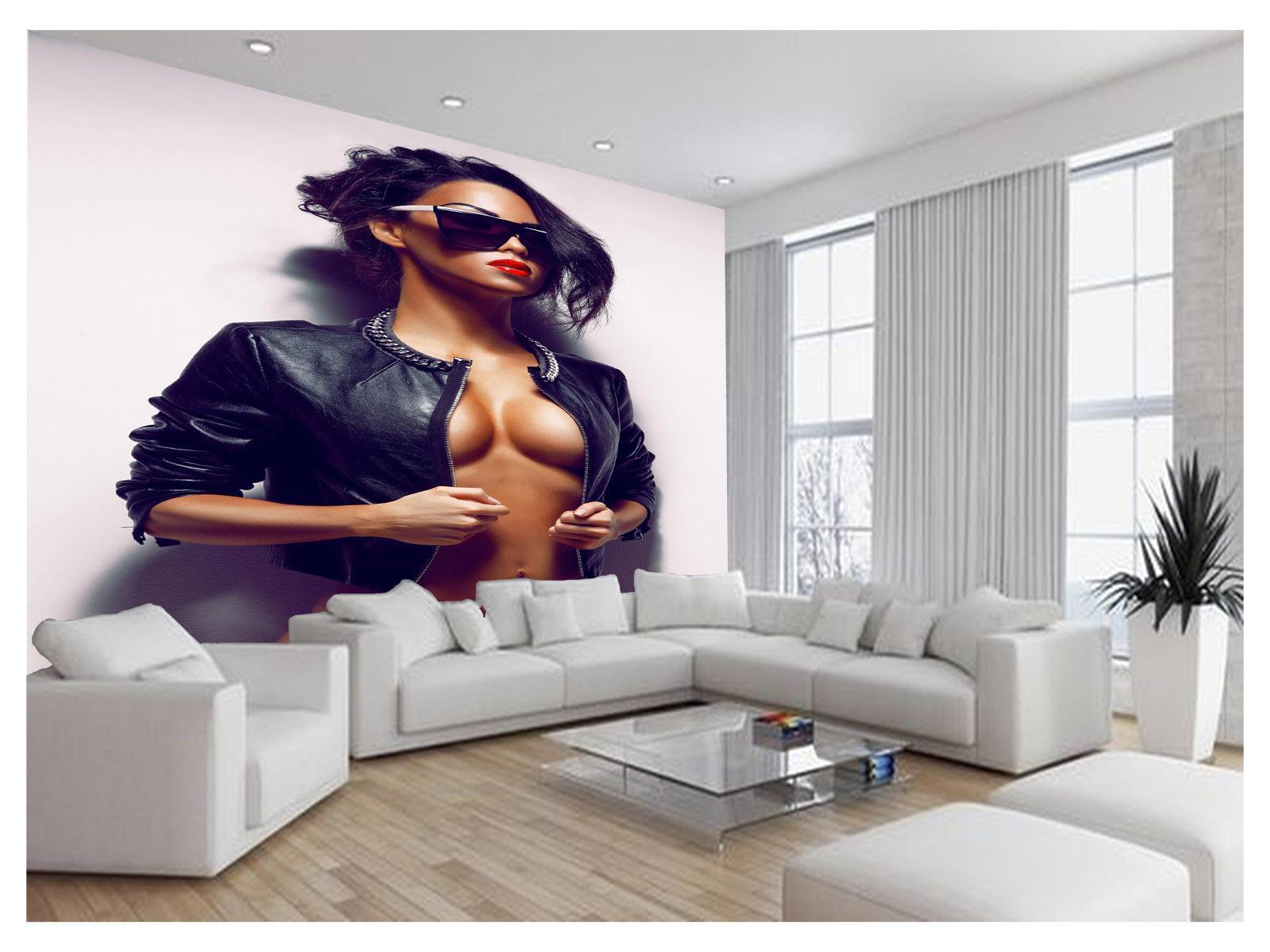 Miniatura Papel De Parede 3D Arte Mulher Sexy Lingerie 3,5M Tra151