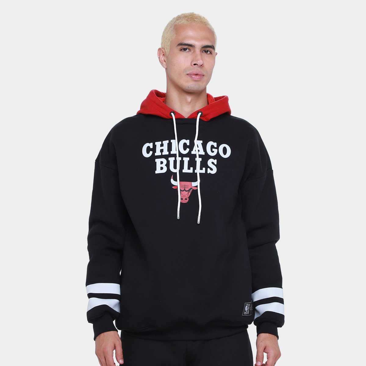 Miniatura Moletom NBA Chicago Bulls Statement Masculino Preto - G