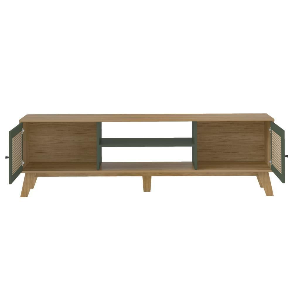 Miniatura Rack Charllote Para Tv Até 75" Carvalho/menta Artely Carvalho/menta