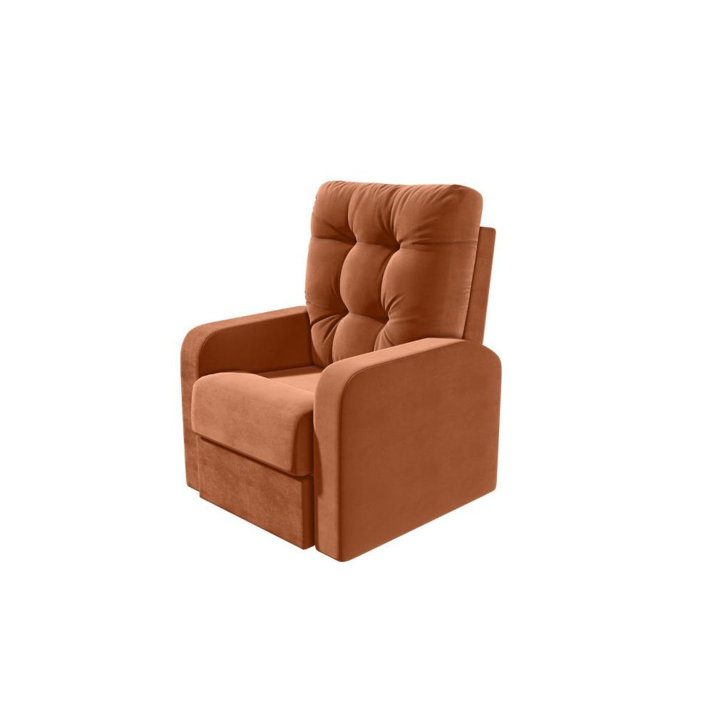 Miniatura Poltrona Reclinável do Papai em Suede Laranja