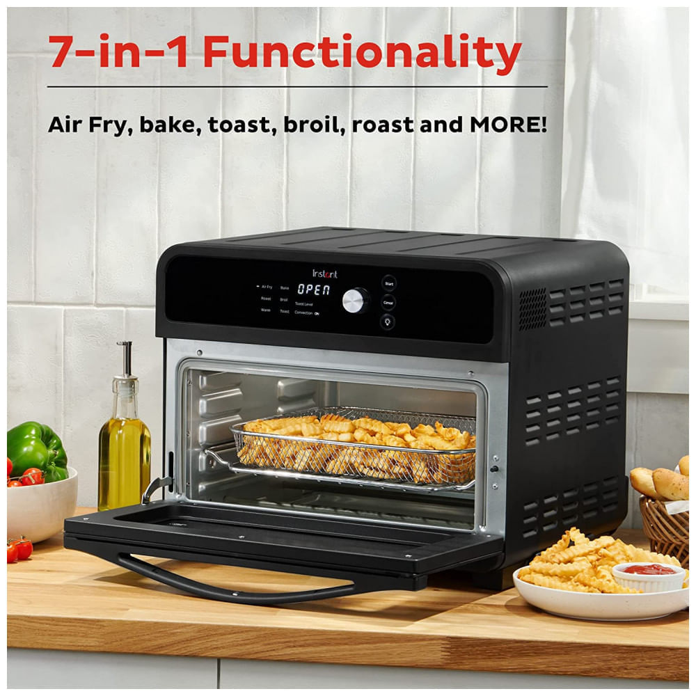 Miniatura Instant Pot Forno Eletrico de Bancada 7 em 1 Capacidade 19L com Painel de Controle 110V Preto