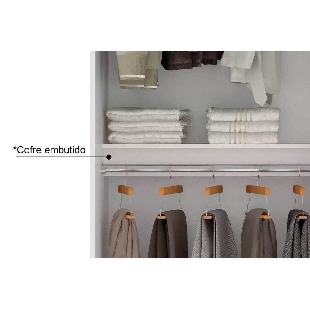 Miniatura Guarda Roupa 4 Portas E 3 Gavetas Havana Plus 4.3 Branco - Santos Andirá
