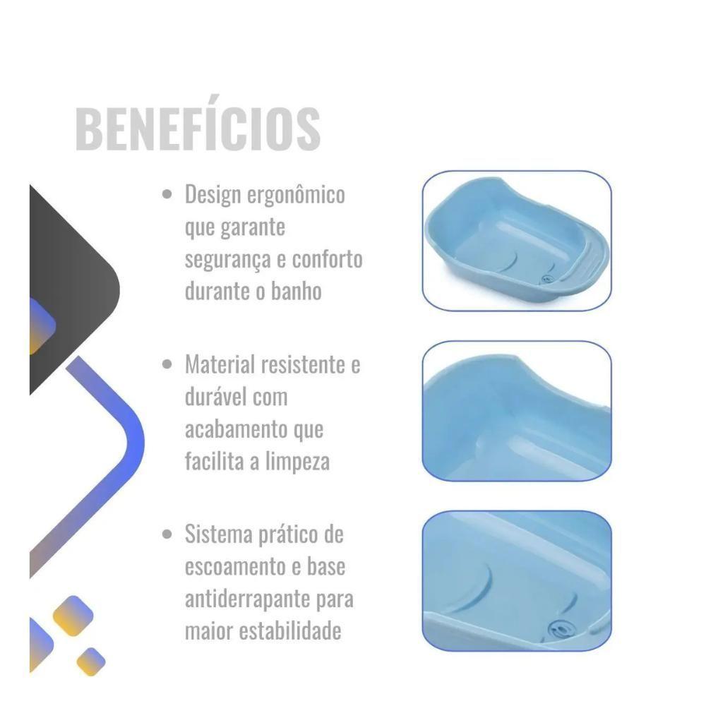 Miniatura Banheira Para Bebê Plástica Cajovil Adoleta Azul 20 Litros Azul Bebe