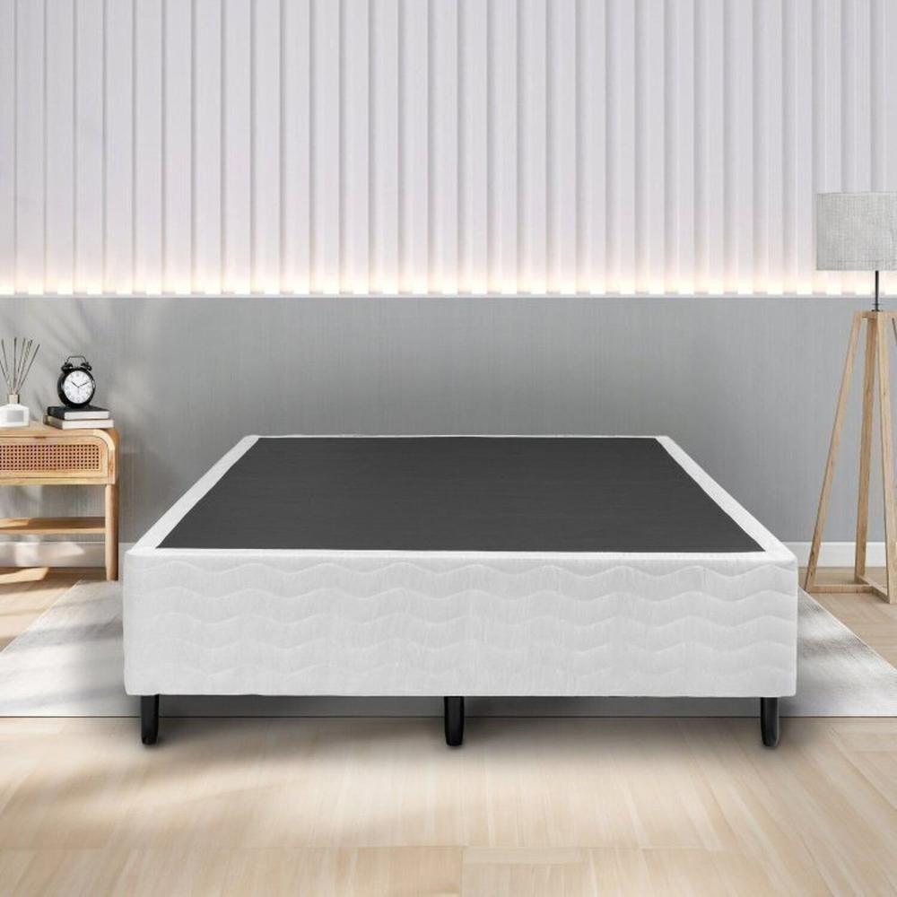 Miniatura Cama Box Casal YesCasa Firm 138x188x31cm Yescasa Bege/Branco