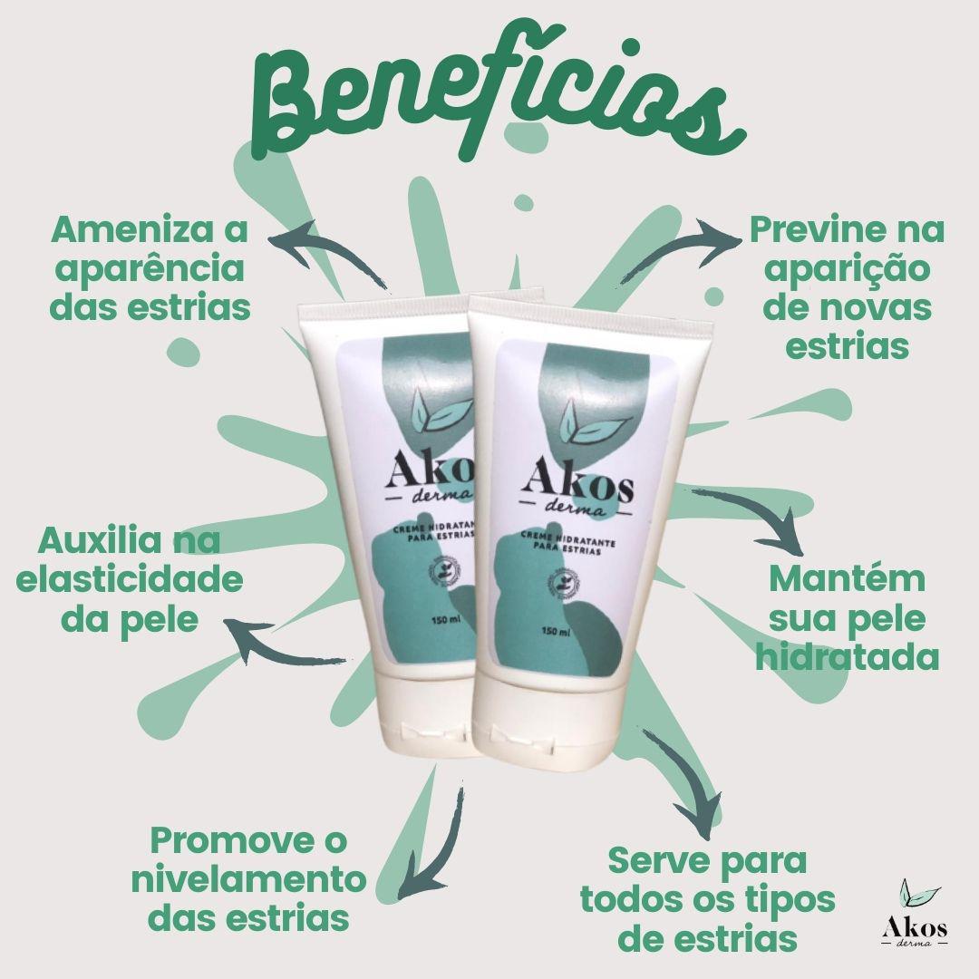Miniatura Ade150 - Akos Derma Creme Hidratante Para Estrias 150Ml Creme - Hidratante - Estrias - Estrias vermelhas, brancas e . - Akos Derma - Corpo