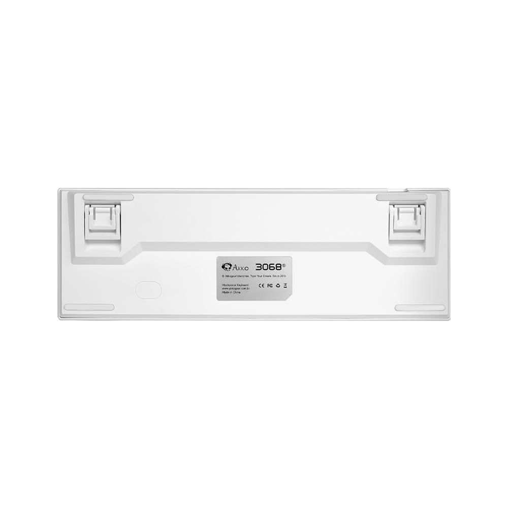 Teclado Mecânico Akko 3068S Branco Abnt2 Switch Akko Orange