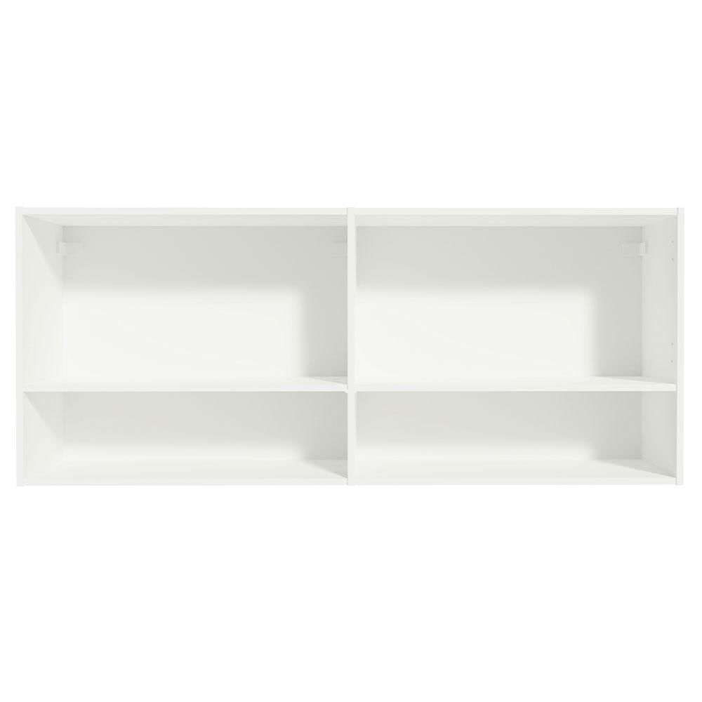 Armário Aéreo para Quarto com Nicho e Prateleira 120cm Branco Madesa Branco
