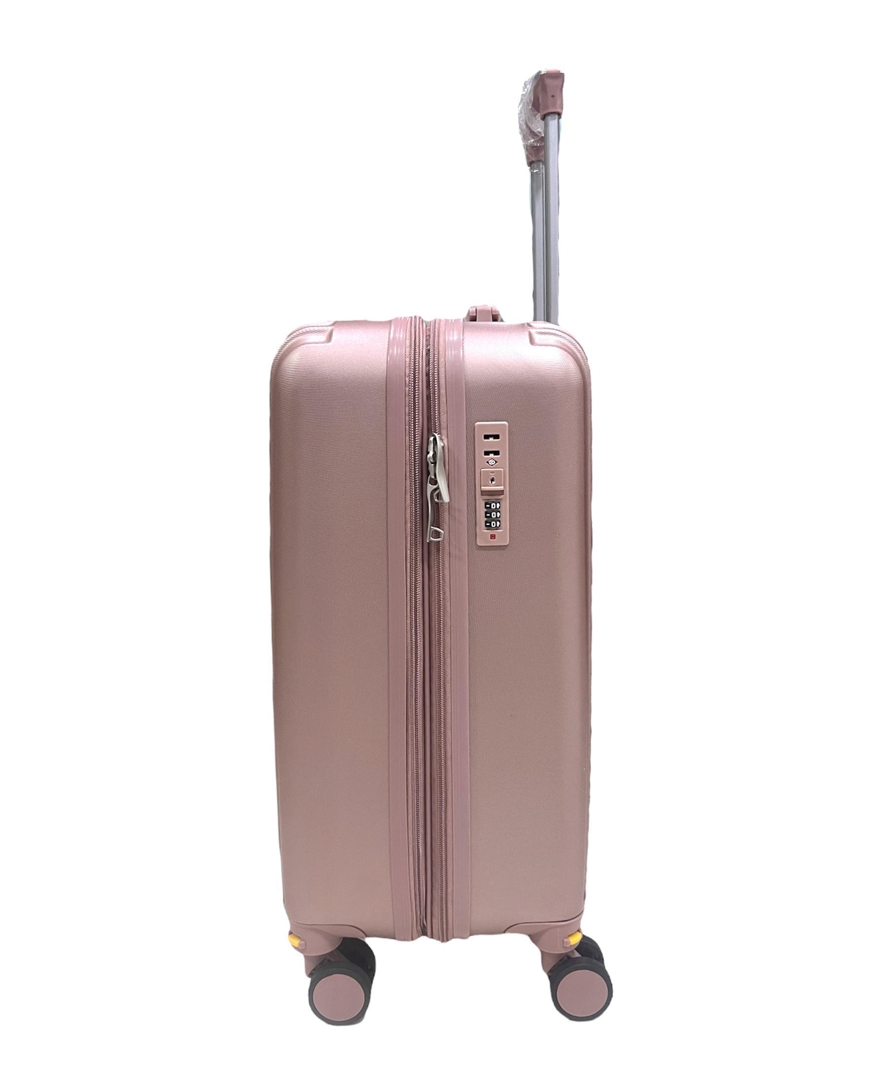 Miniatura Mala De Bordo 10Kg Expansível Abs Rose Style Ultra Leve