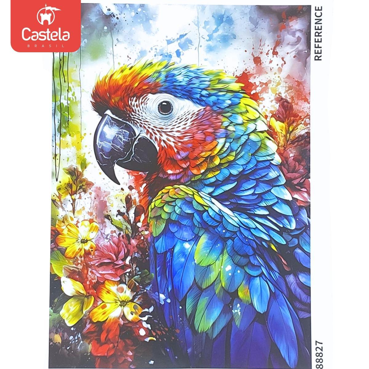 Quebra-Cabeça De 1000 Peças Papagaio Colorido Animal Castela