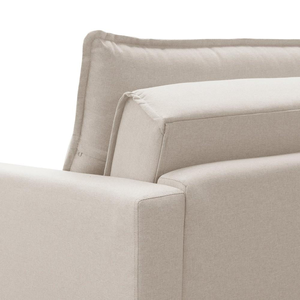 Sofá Cama Retrátil e Reclinável 200cm Júlia Linho/Cru
