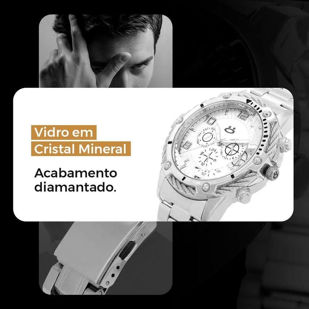 Miniatura Relogio Masculino Prata + Caixa Religiao Original Cruz Jesus