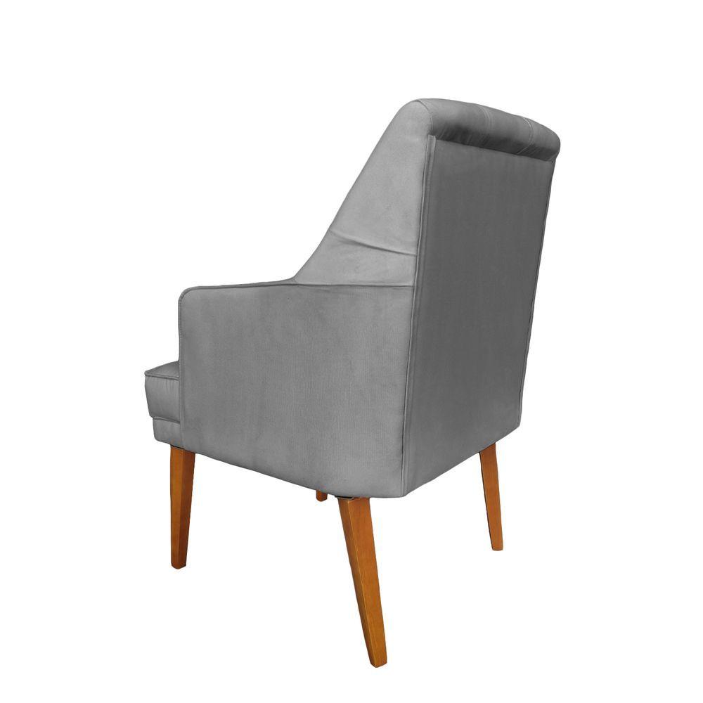 Miniatura Kit 4 Cadeiras Paris + 2 Paris Retro Linho Cinza