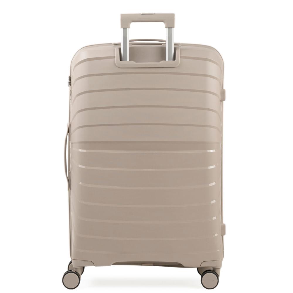 Miniatura Mala de Viagem Grande 32 Kg Polipropileno 4 Rodas Rover Off White Off white - G