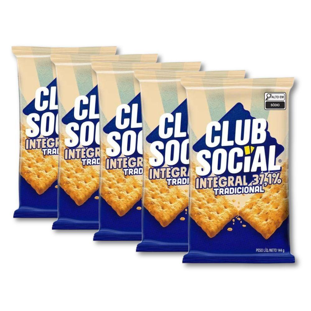 Miniatura Biscoito Club Social Integral Kit 5 Packs 144G - 6X24G