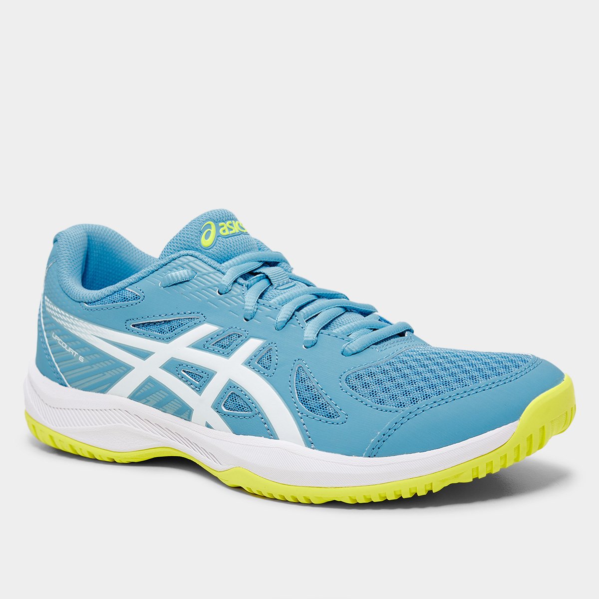 Miniatura Tênis Asics Upcourt 6 Feminino Azul+Off White - 34