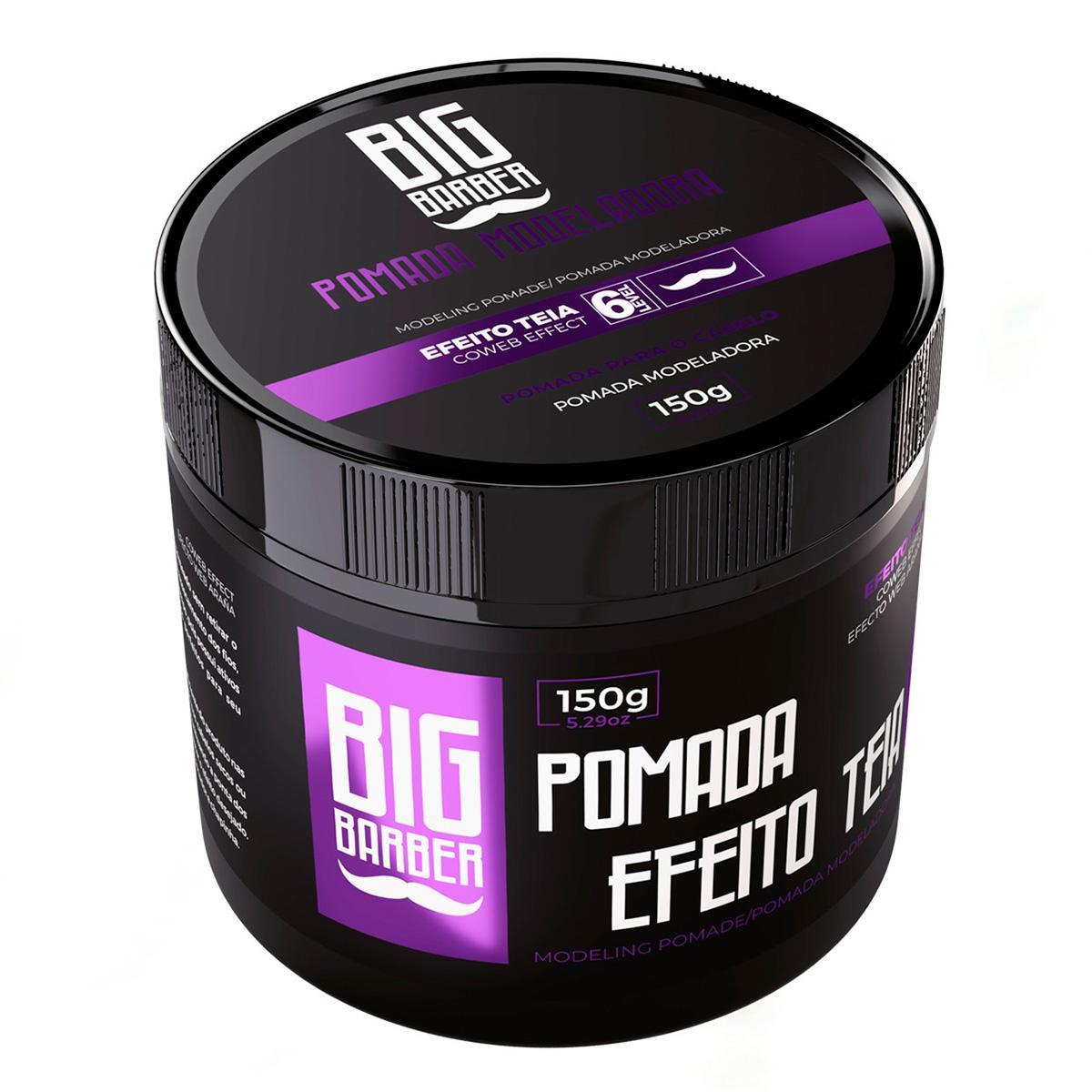 Cera Modeladora Shine Wax E Pomada Efeito Teia Big Barber