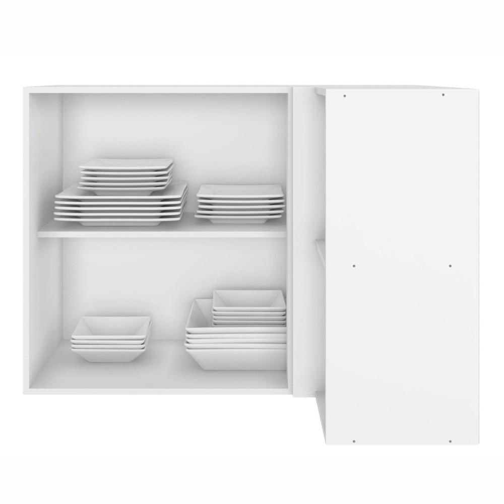 Miniatura Armário Aéreo Canto 2 Portas 2 Nichos Unna Poliman Móveis Branco