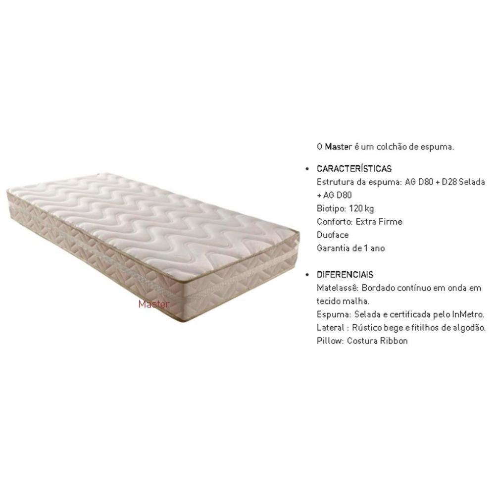 Miniatura Cama Box Baú Queen: Colchão Ortopédico Paropas D33 / Ag65 Master + Base Crc Suede Clean(158X198)