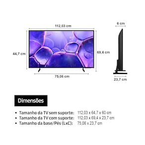 Smart TV 50" 4K Samsung 50U8600F Crystal HDR Tizen Alexa e Xbox Gaming