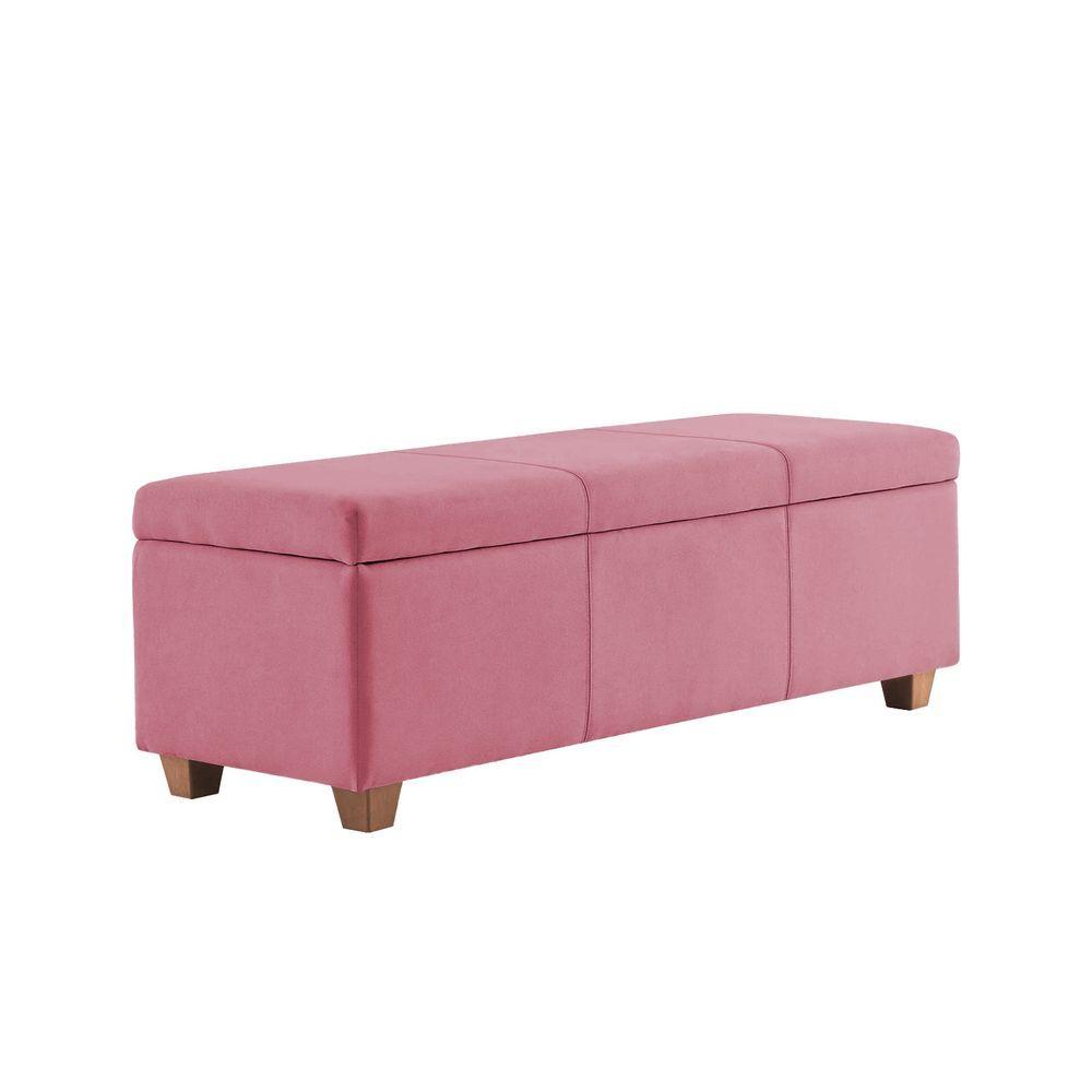 Miniatura Recamier Bau Dubai 1,20m Suede Pink - Inova Decorações