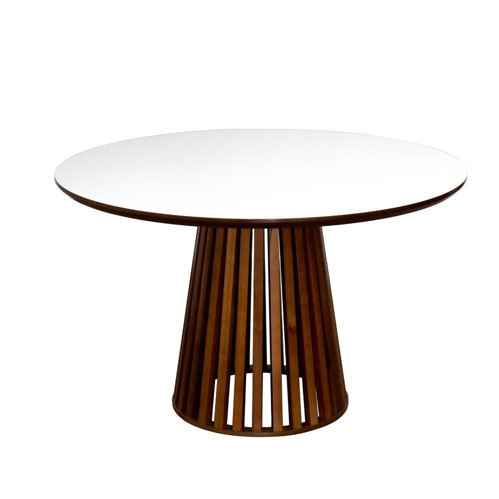 Conjunto Mesa De Jantar Branca 120cm Com 4 Cadeiras - Cinza