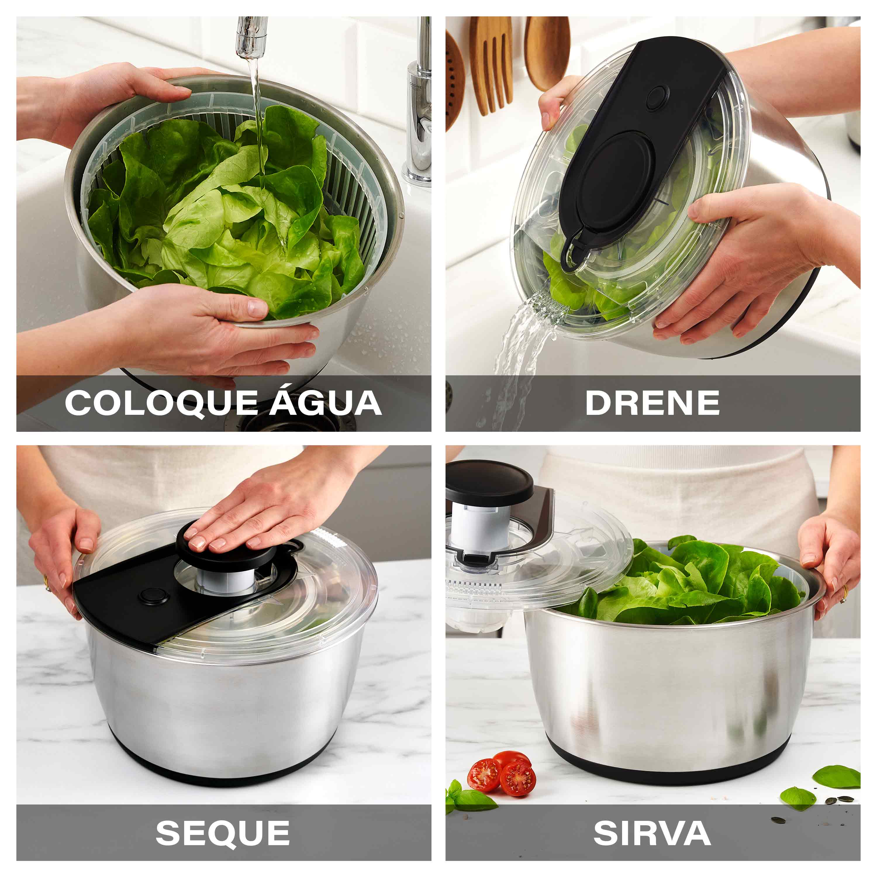Miniatura Centrífuga de Salada 6L - ichef Salad Spinner | Centrifuga