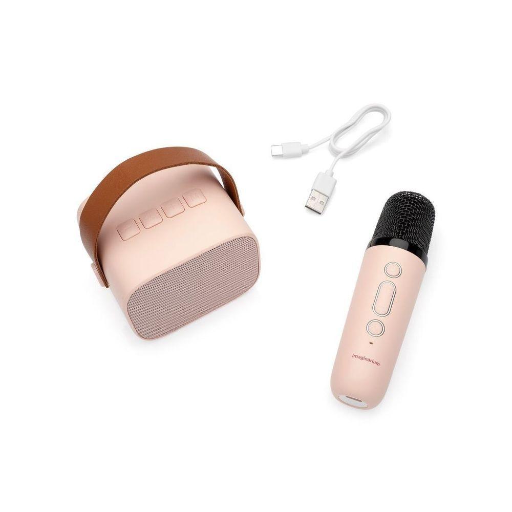 Miniatura Mini Karaoke E Microfone Rosa