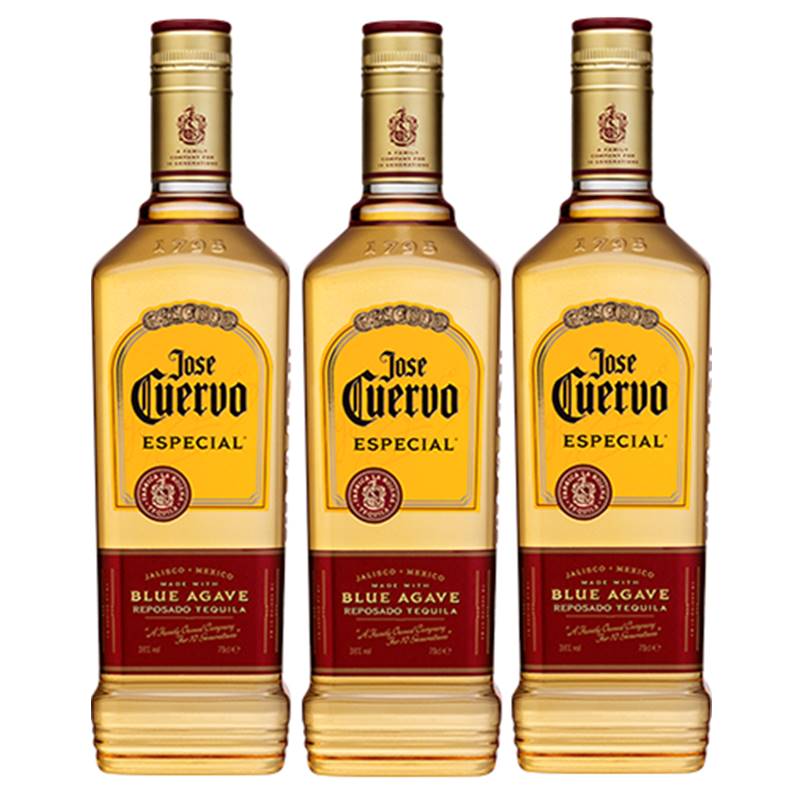 Miniatura Tequila Jose Cuervo Ouro 750ml 03 Unidades