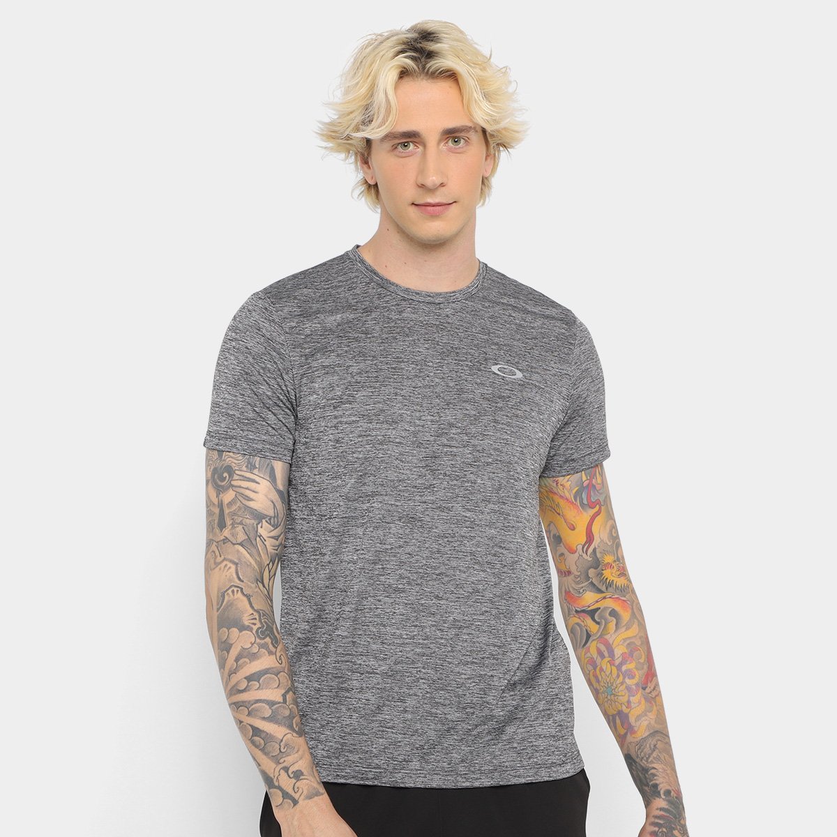 Miniatura Camiseta Oakley Ellipse Sports Masculina Cinza - G