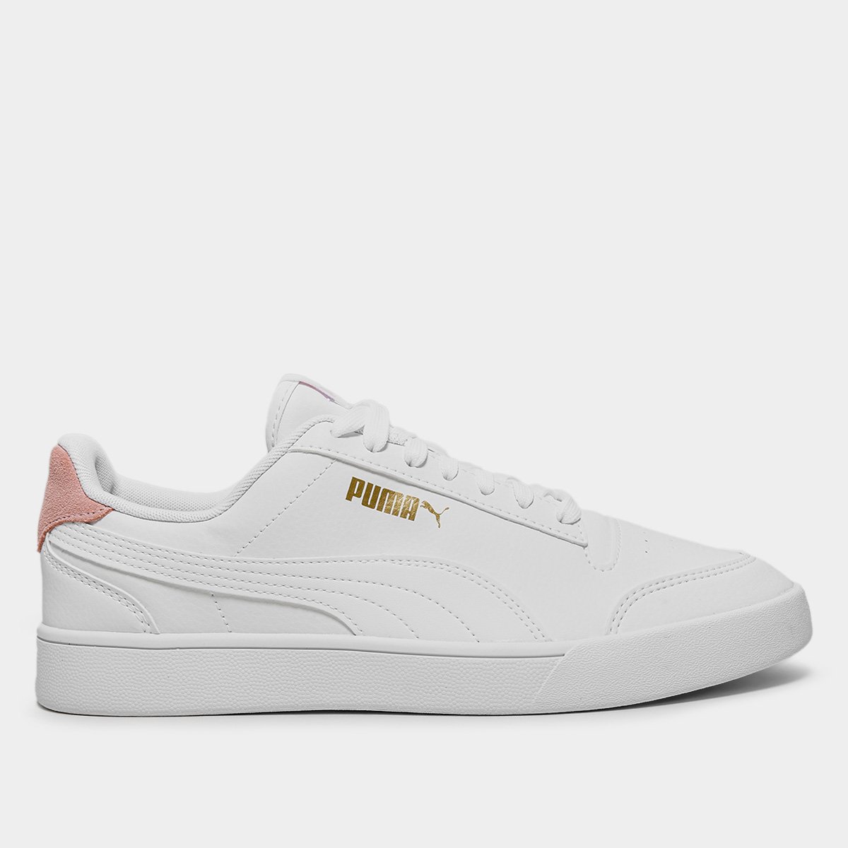 Miniatura Tênis Puma Shuffle Branco+Rosa - 34