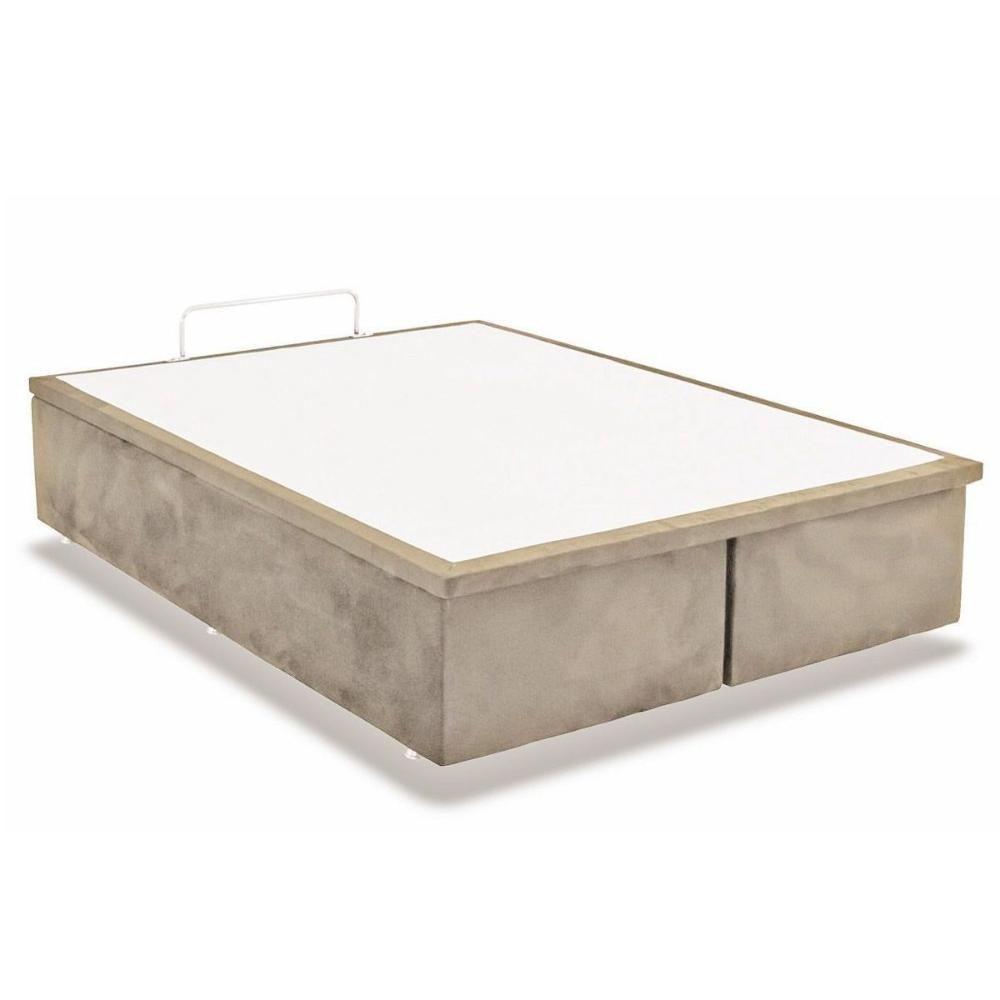 Miniatura Cama Box Baú Universal King Suede Clean (193x203x35) - Ortobom