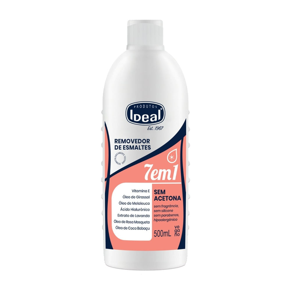 Miniatura Removedor de Esmalte Ideal 7 Em 1 Sem Acetona 500ml