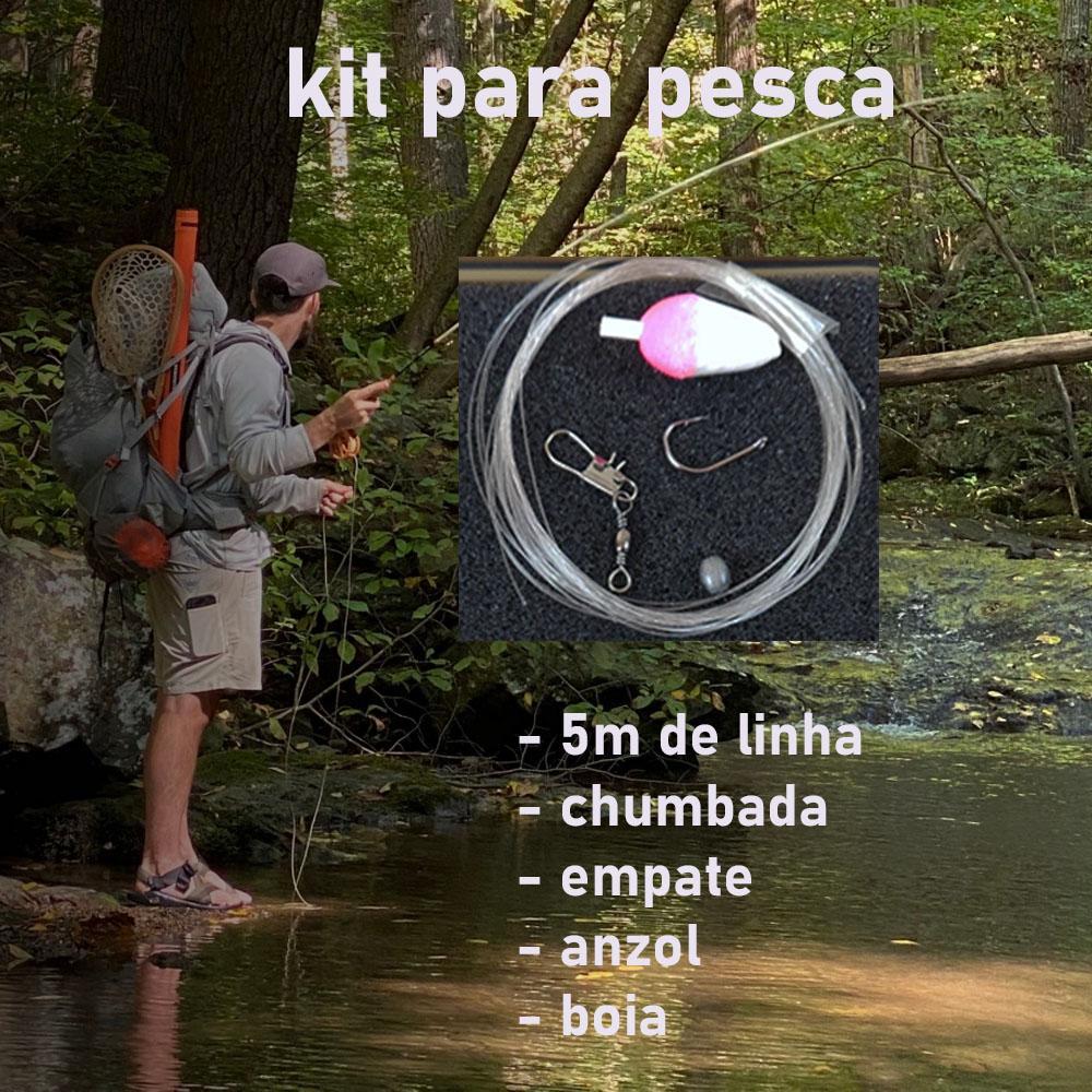 Kit Sobrevivência Emergência Camping Trilha Canivete Pesca