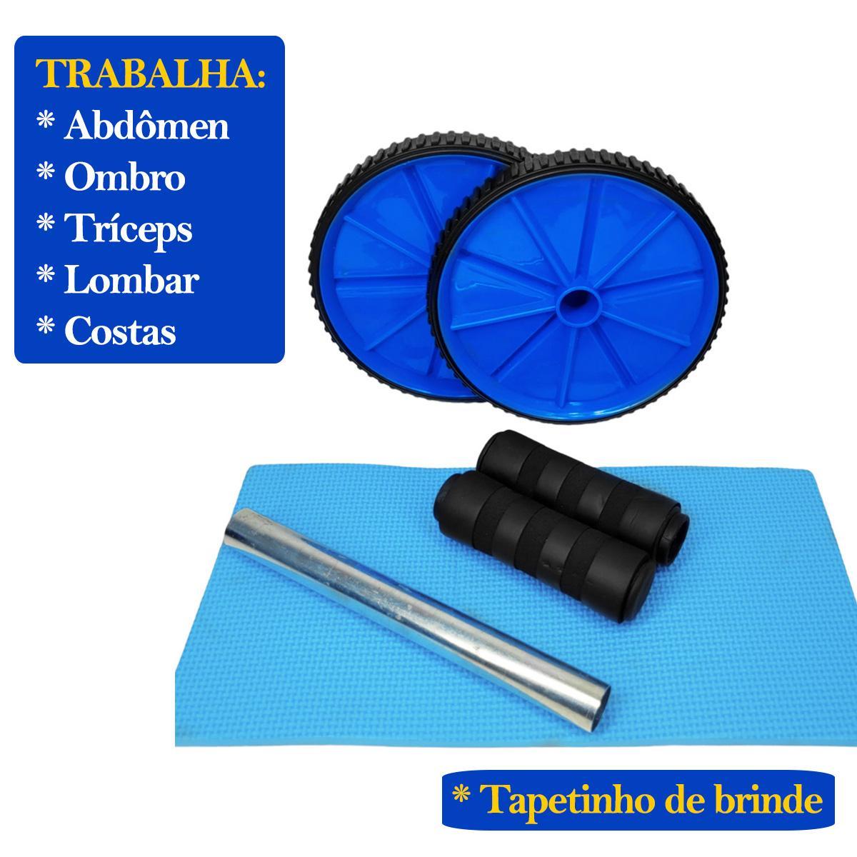 Miniatura Roda Abdominal Dupla Exercícios Convoy Sport Treino Academia