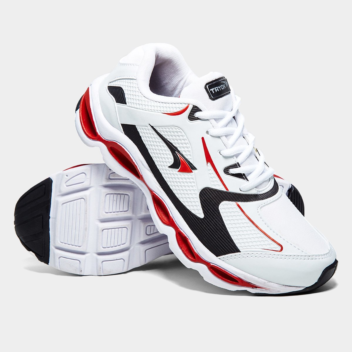 Miniatura Tênis Tryon Impacto Masculino Branco+Vermelho - 39